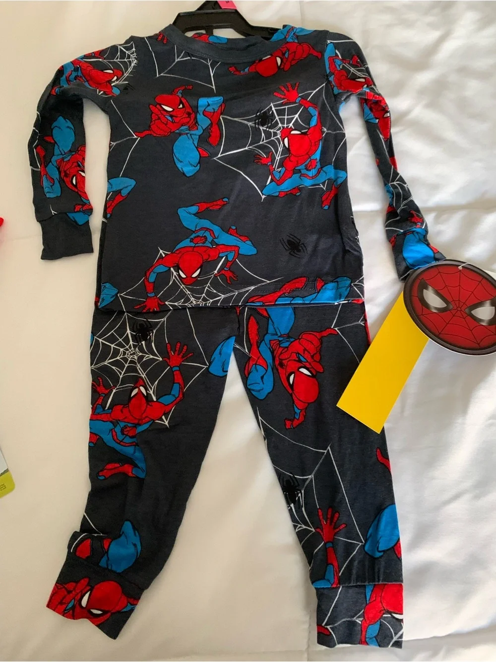 Marvel Spider-Man Kids Pajama Set in Black, Red, Blue